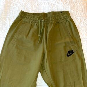 Nike joggers, olive green